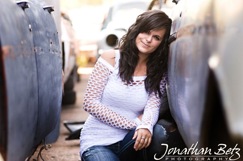 junkyard high school senior picture, colorado springs, Jonathan Betz Photography