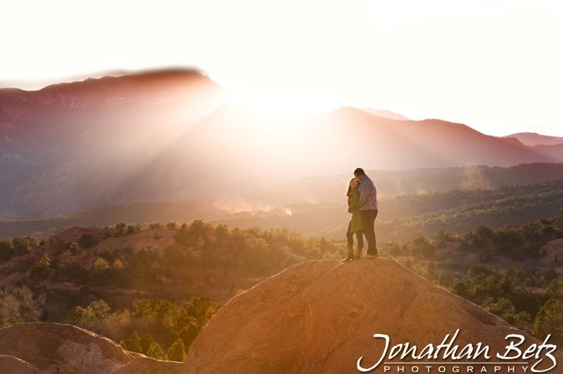 Jonathan Betz Photography, engagement portraits, garden of the Gods Colorado Springs