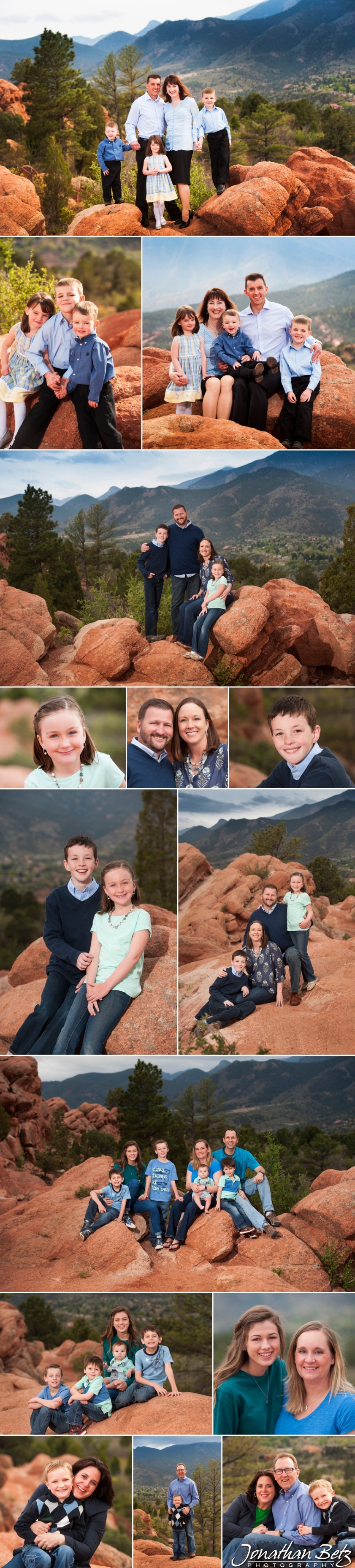 Jonathan Betz Photography Family Portrait mini sessions Colorado Springs Garden of the Gods