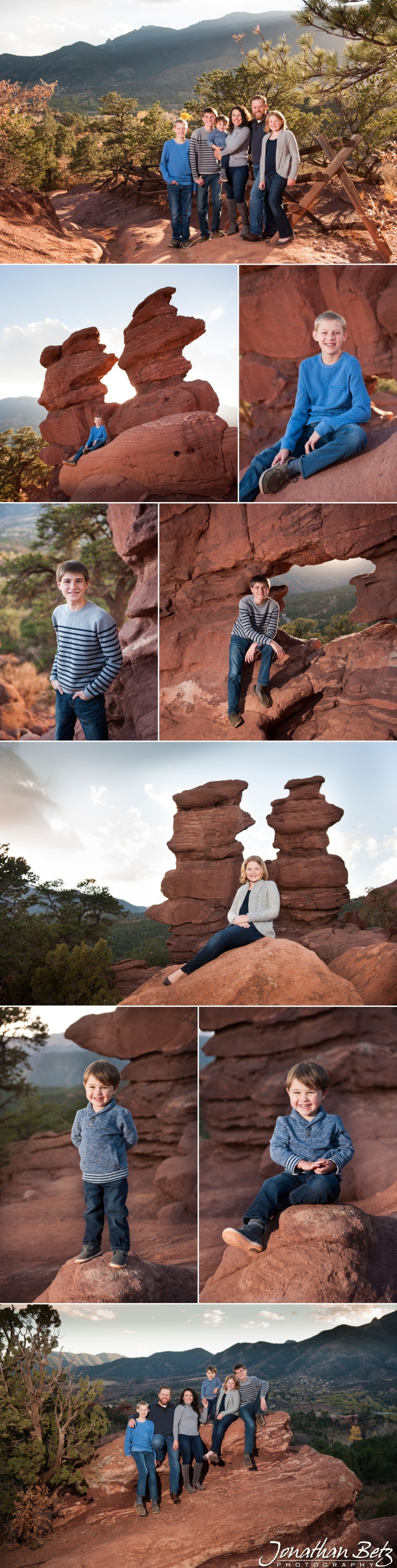 Colorado Springs Family Portraits Photographer Garden of the Gods Jonathan Betz Photography